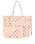 Neverfull Sunrise Aquarelle MM, &pound;1,850, Handbags, Pink/White, Leather, Front view